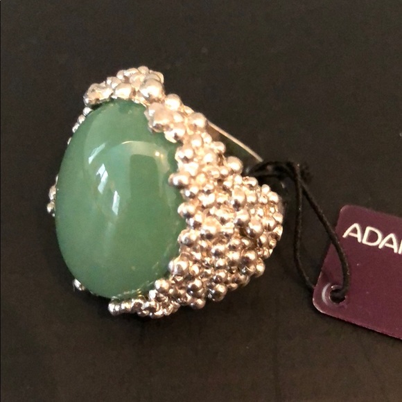ADAMI & MARTUCCI STERLING SILVER GREEN AVENTURINE - Picture 1 of 8